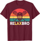 Boys Lacrosse-Shirt Men Youth Funny Lax Relaxbro Lacrosse T-Shirt - T-Shirt | Maroon