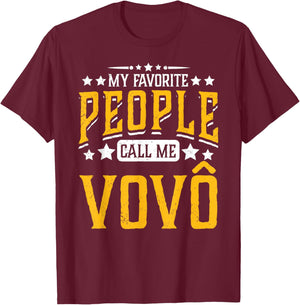 My Favorite People Call Me Vovo Grandpa Cool Vintage T-Shirt - T-Shirt | Maroon