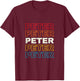 I Love Peter Personalized Retro Sunset First Name T-Shirt - T-Shirt | Maroon