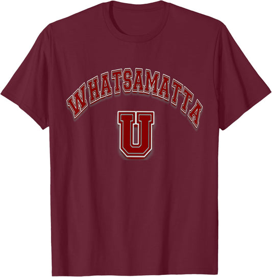 New Awesome Classic Maroon Collegian Whatsamatta U T-Shirt - T-Shirt | Maroon