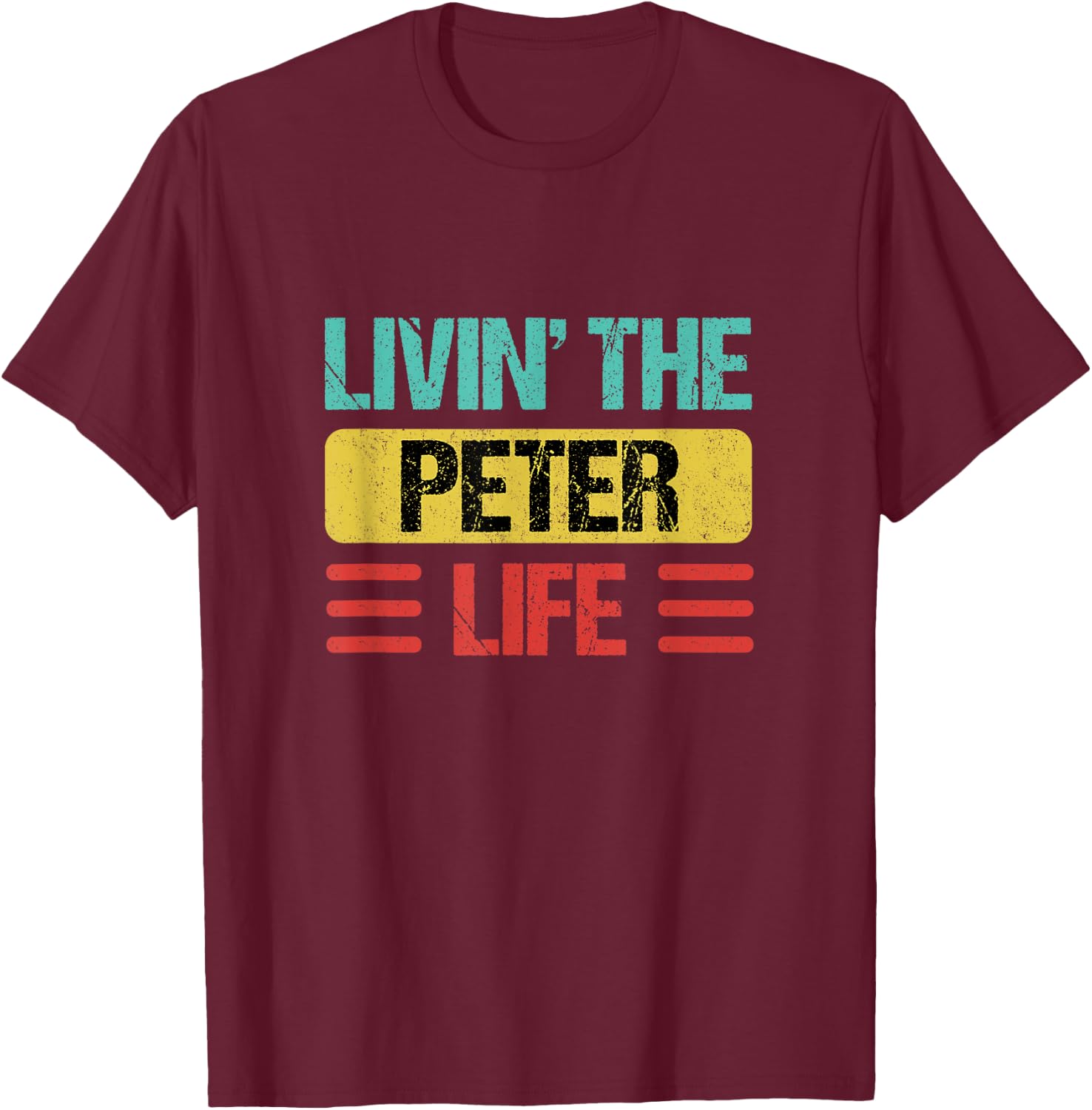 Peter Name T-Shirt - T-Shirt | Maroon