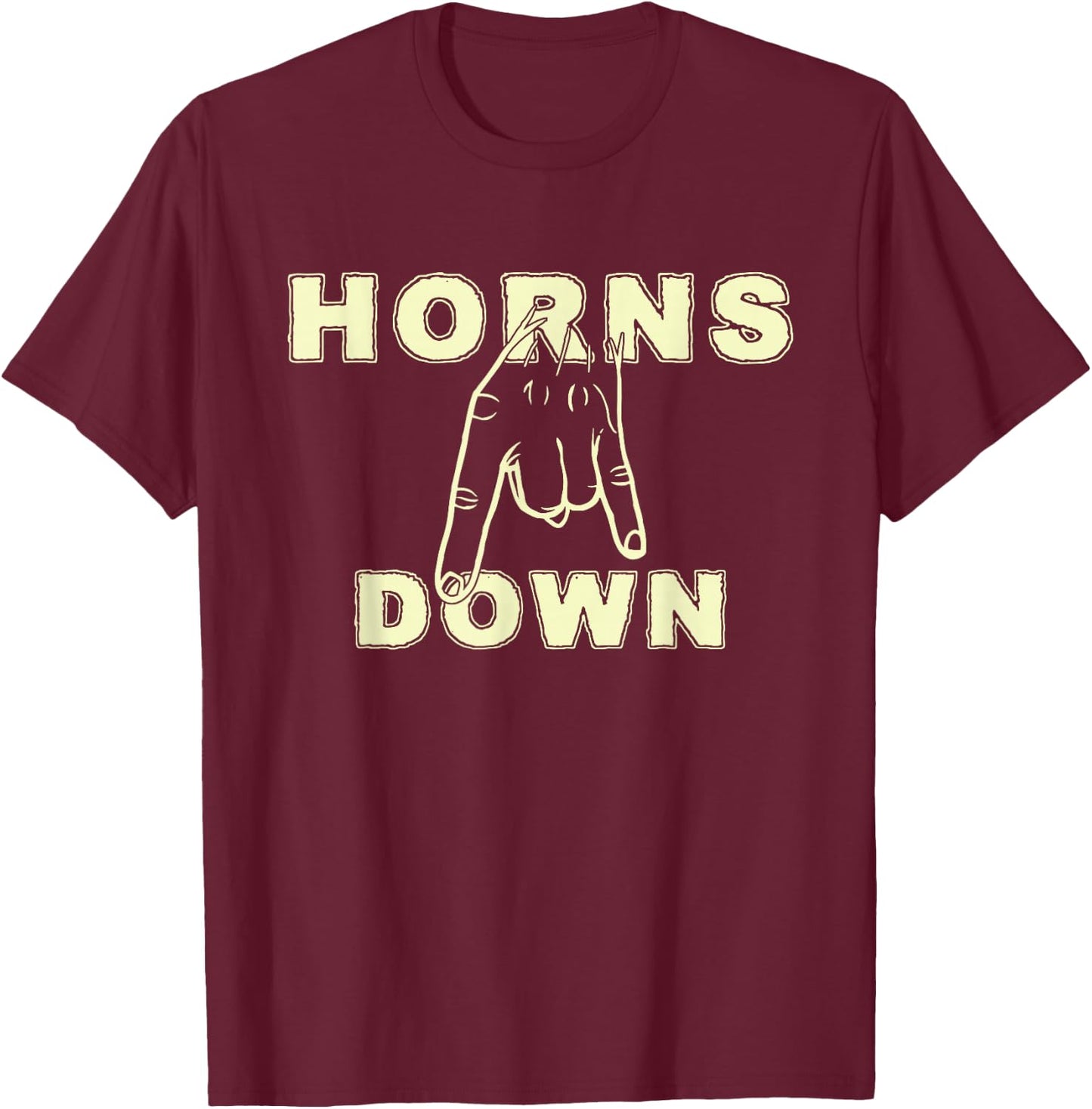 Horns Down Shirt Horns Down Texas Tuck Fexas T-Shirt - T-Shirt | Maroon