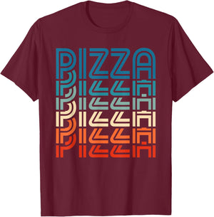 Funny Pizza Retro Vintage Carb Gluten Pizza Lover T-Shirt - T-Shirt | Maroon