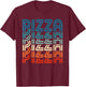 Funny Pizza Retro Vintage Carb Gluten Pizza Lover T-Shirt - T-Shirt | Maroon