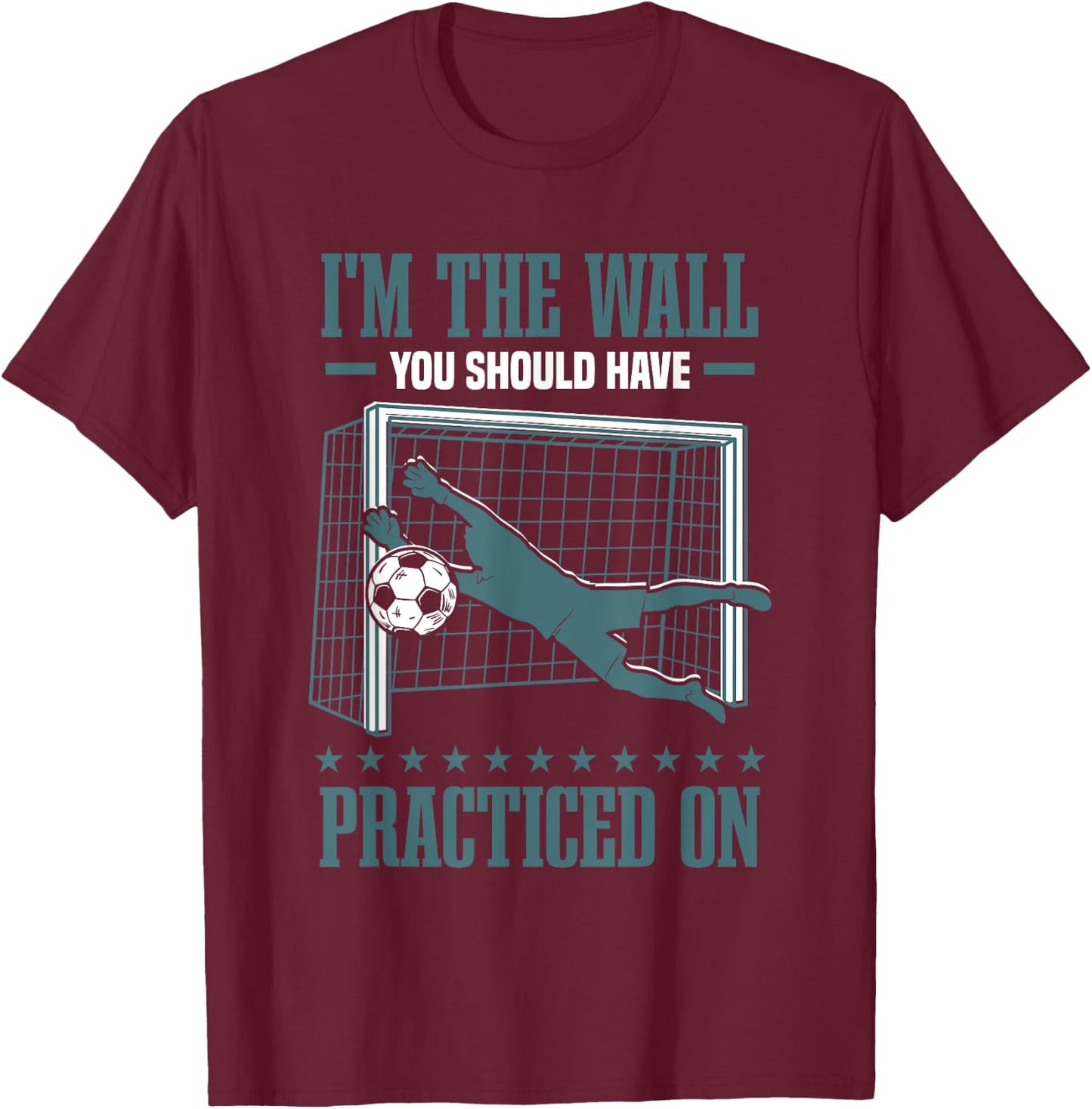 Gloves Goal Soccer Goalie Goalkeeper T-Shirt - T-Shirt | Maroon