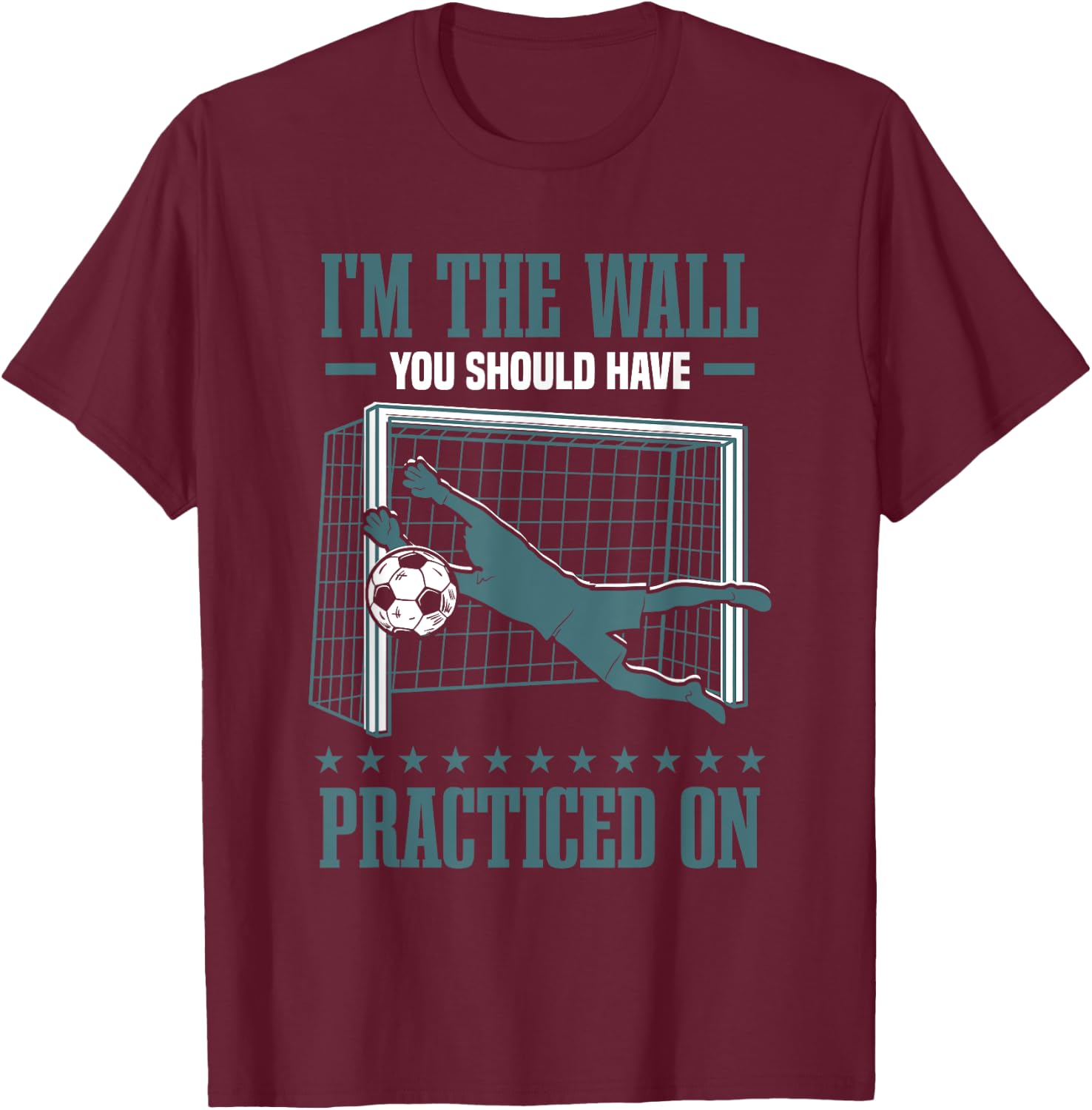 Gloves Goal Soccer Goalie Goalkeeper T-Shirt - T-Shirt | Maroon