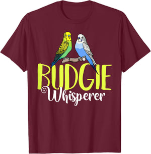Budgie Bird Budgerigar Parakeet Cage T-Shirt - T-Shirt | Maroon