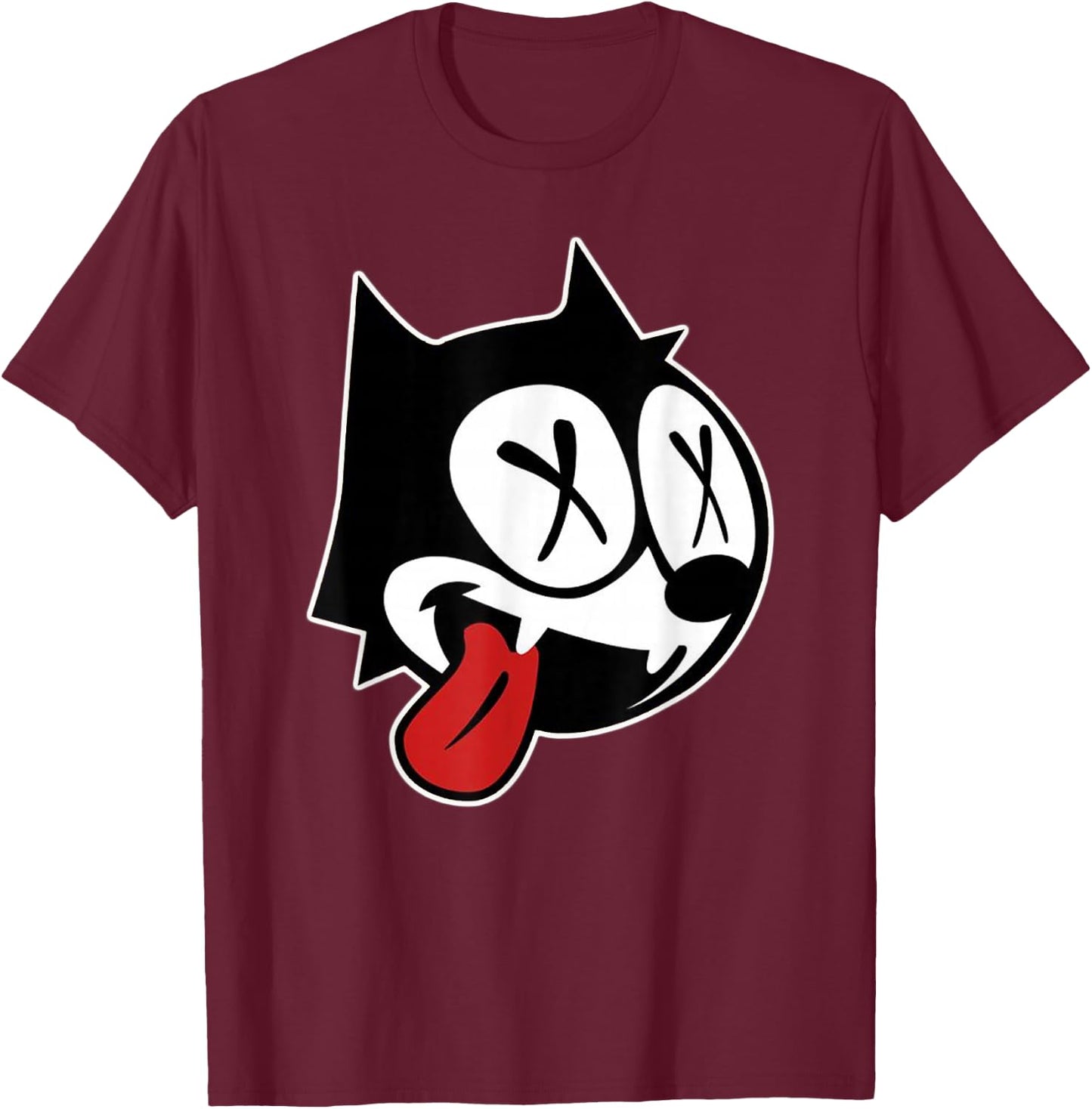 Dead Felix Cat T-Shirt - T-Shirt | Maroon