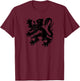Flanders Belgium Flag Flemish Lion Brussels T-Shirt - T-Shirt | Maroon