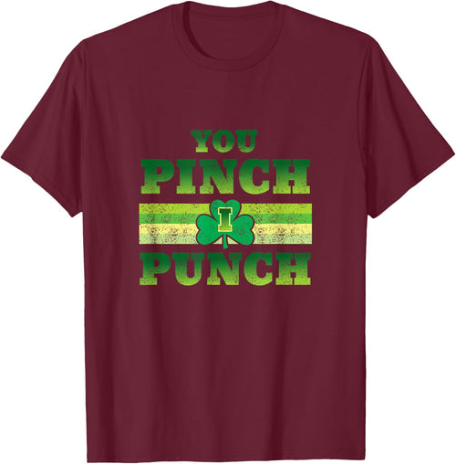 You Pinch I Punch Funny St Patricks Day Shamrock