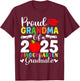 Proud Grandma of A 2025 Kindergarten Graduate Graduation T-Shirt - T-Shirt | Maroon