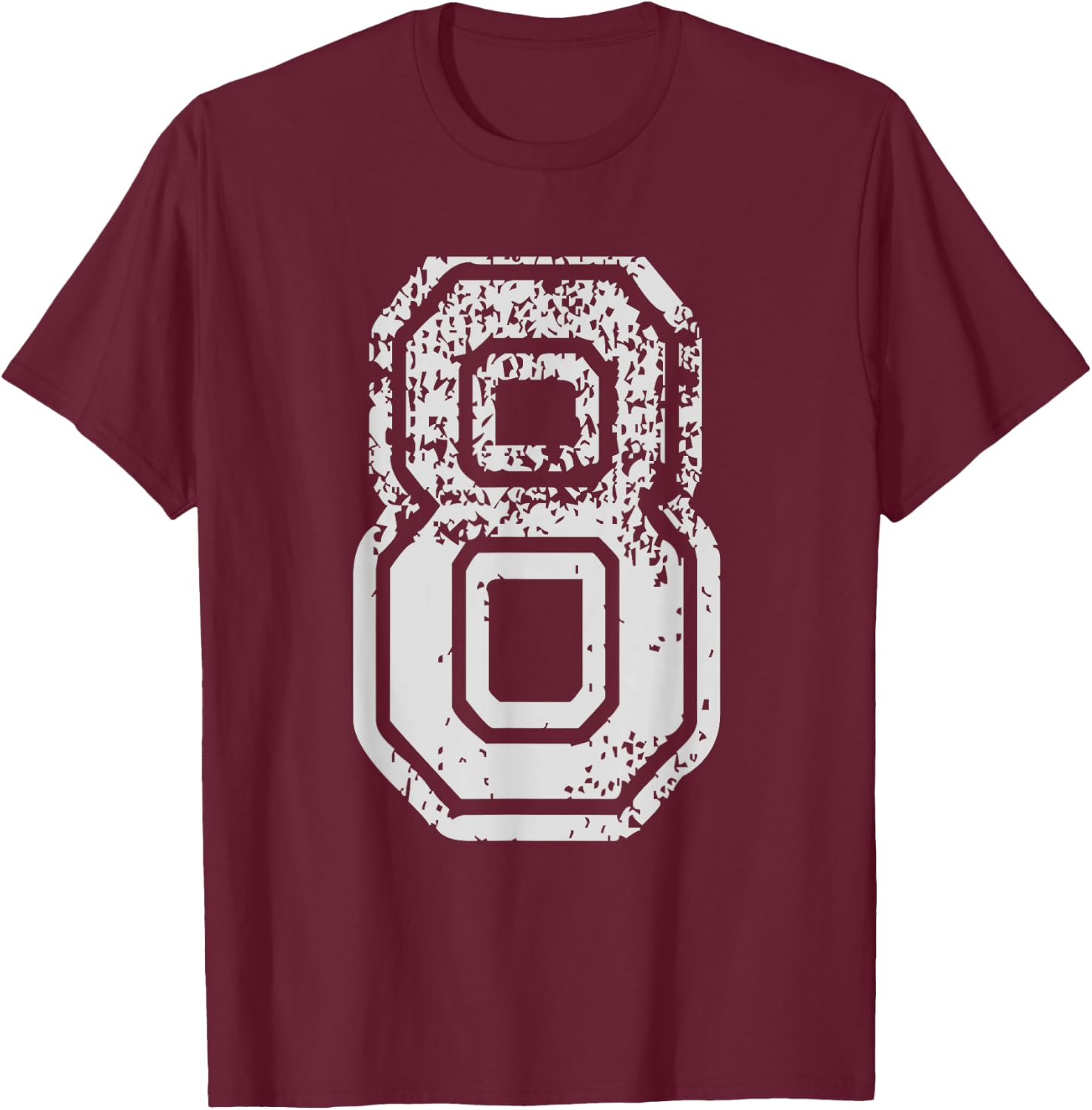 Team Jersey Uniforms Number 8 Eight School Sports Birthdays T-Shirt - T-Shirt | Maroon
