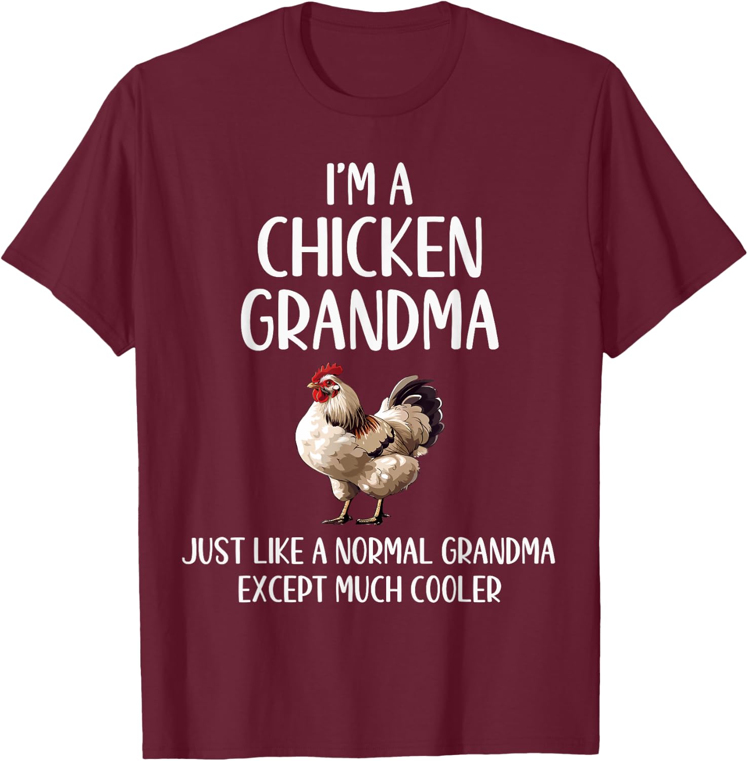 Chicken Grandma Definition Chicken Lovers Farmer Mothers Day T-Shirt - T-Shirt | Maroon