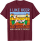 I LIke Wrestling Maybe 3 People Funny Wrestler Dad Papa Men T-Shirt - T-Shirt | Maroon