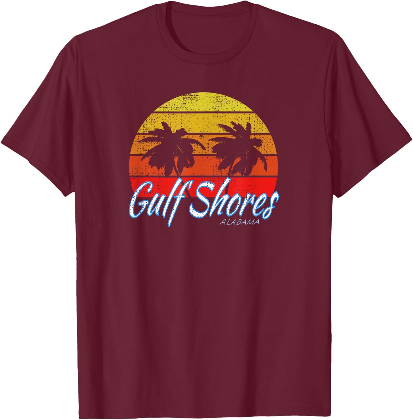 Gulf Shores, Alabama USA - Gulf of Mexico T-Shirt - T-Shirt | Maroon