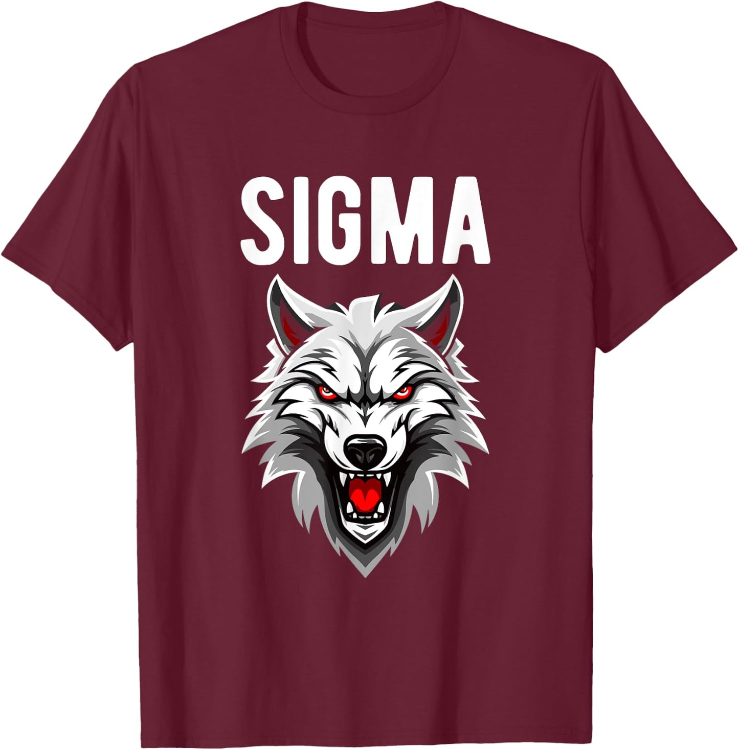 Lone Wolf Introvert Men Individualist Ironic Sigma Male T-Shirt - T-Shirt | Maroon