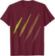 Monster claw scratch Shirt T-Shirt - T-Shirt | Maroon