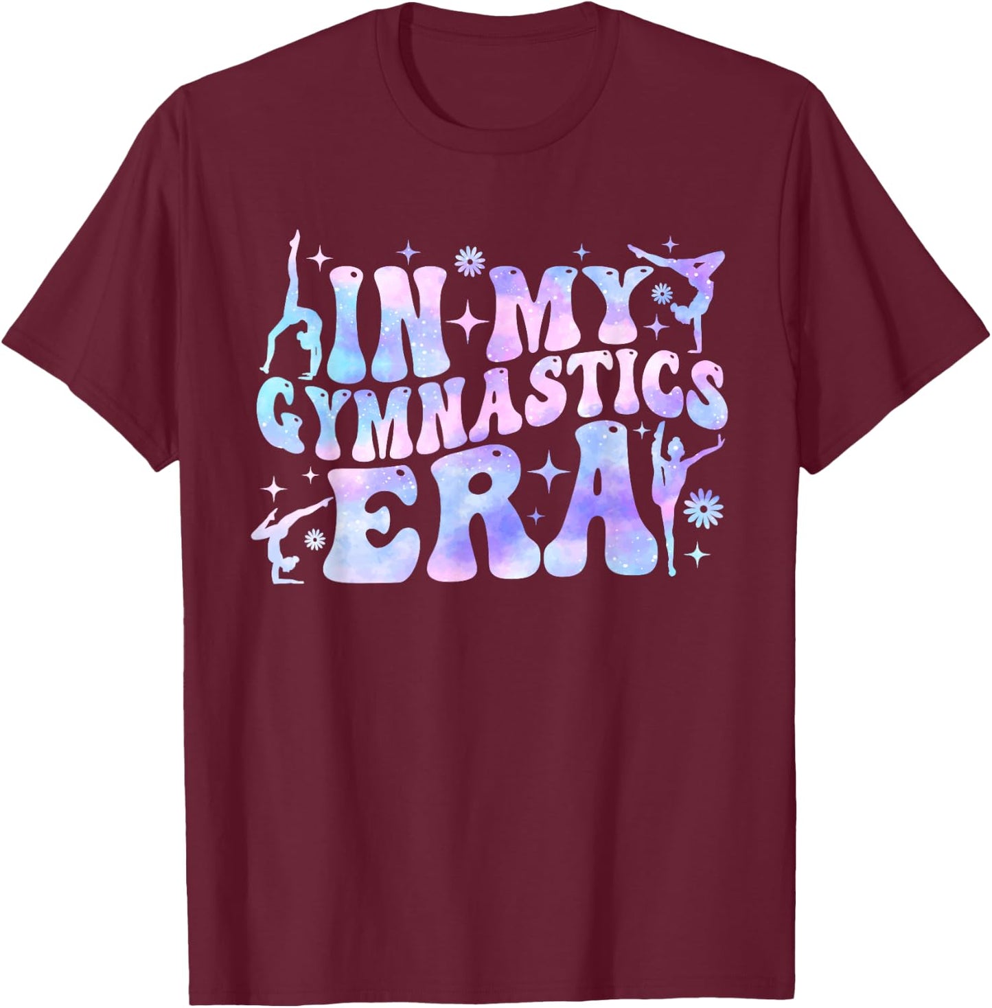 In My Gymnastics Era Women Girls Retro Gymnast Exercise T-Shirt - T-Shirt | Maroon