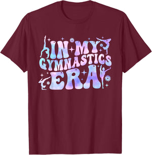 In My Gymnastics Era Women Girls Retro Gymnast Exercise T-Shirt - T-Shirt | Maroon