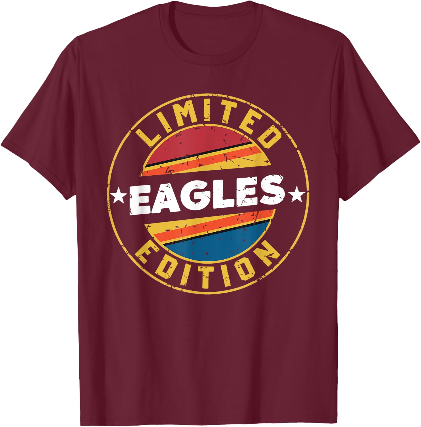 Eagles Name Vintage Retro T-Shirt - T-Shirt | Maroon