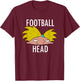 Hey Arnold! Iconic Arnold Football Head Big Chest Portrait T-Shirt - T-Shirt | Maroon