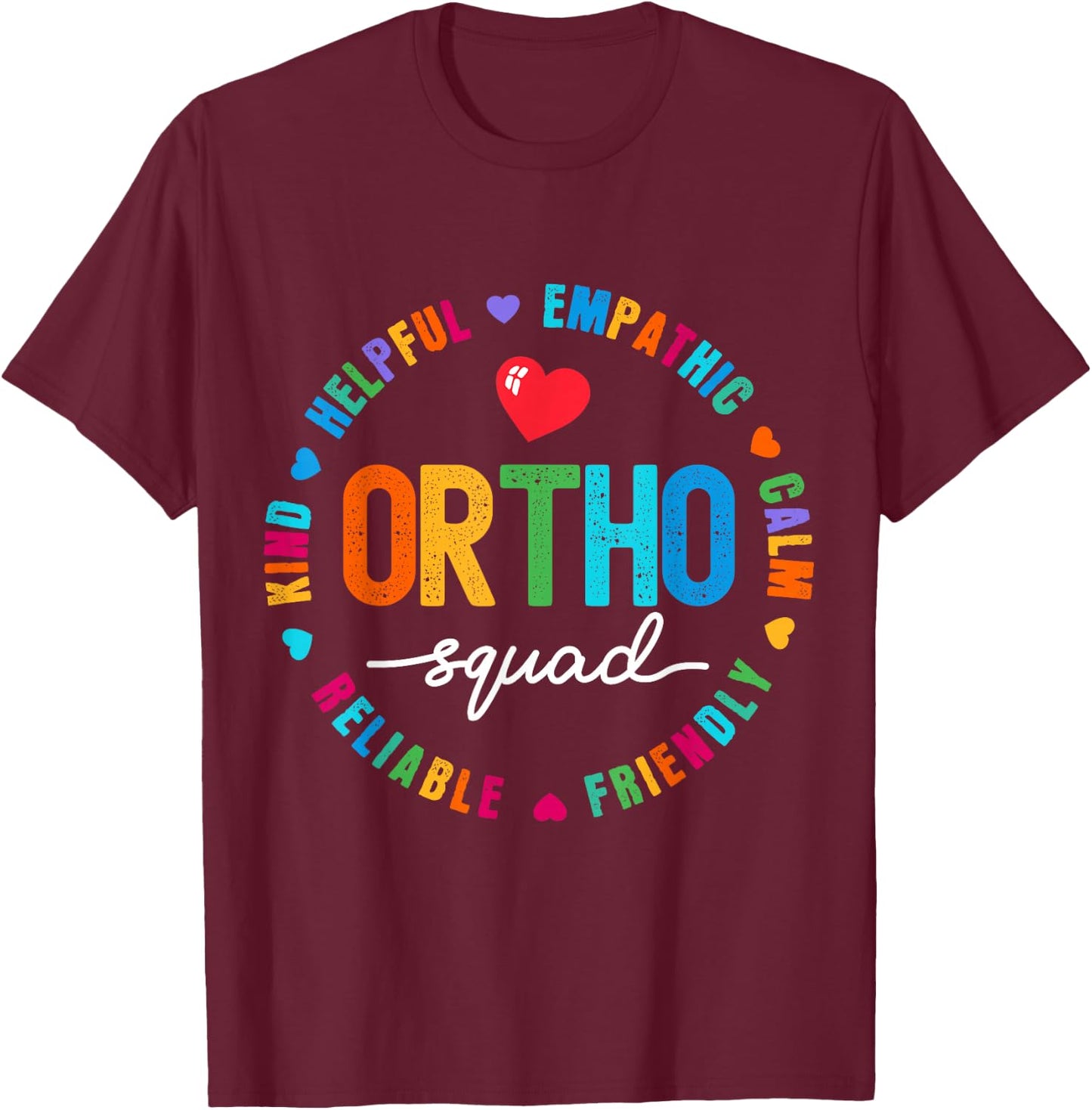 Tie Dye Ortho Squad Orthopedics Nurse Doctor Assistant T-Shirt - T-Shirt | Maroon