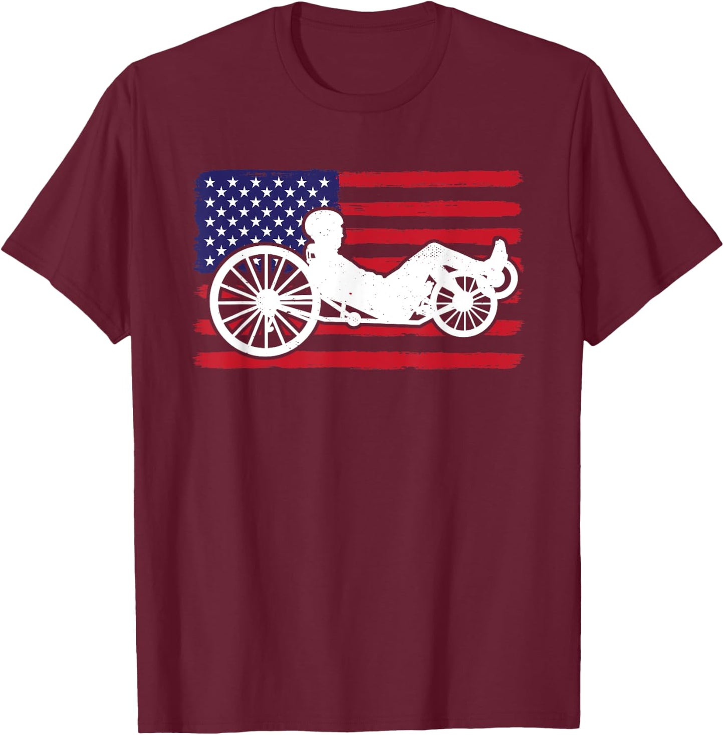 Recumbent Bike Lover Cycling Lover Triker Recumbent Trike T-Shirt - T-Shirt | Maroon