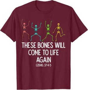 Halloween Skeleton Funny Christian Men Women Kids T-Shirt - T-Shirt | Maroon