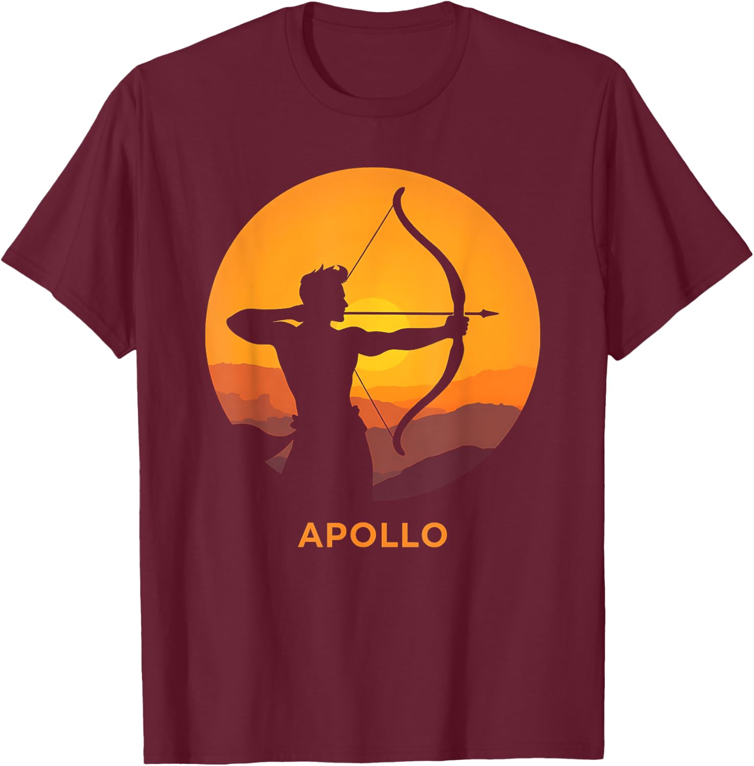 Apollo Greek God T-Shirt - T-Shirt | Maroon