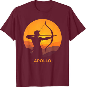 Apollo Greek God T-Shirt - T-Shirt | Maroon