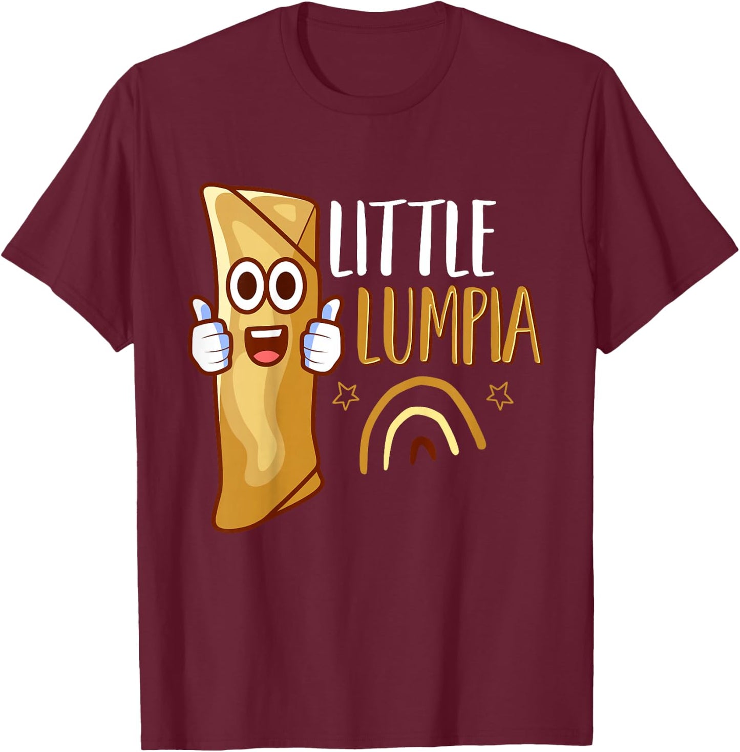 Little Lumpia Baby Shower Funny Filipino Food Lover T-Shirt - T-Shirt | Maroon