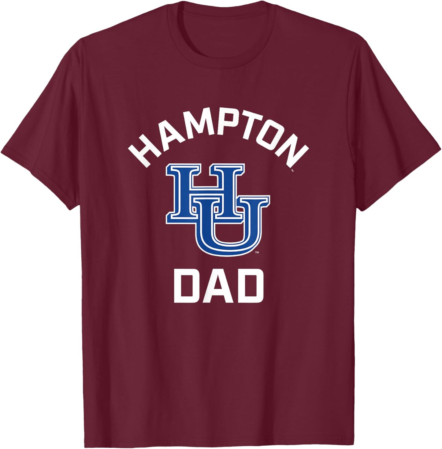 Hampton University Pirates Arched Dad T-Shirt - T-Shirt | Maroon