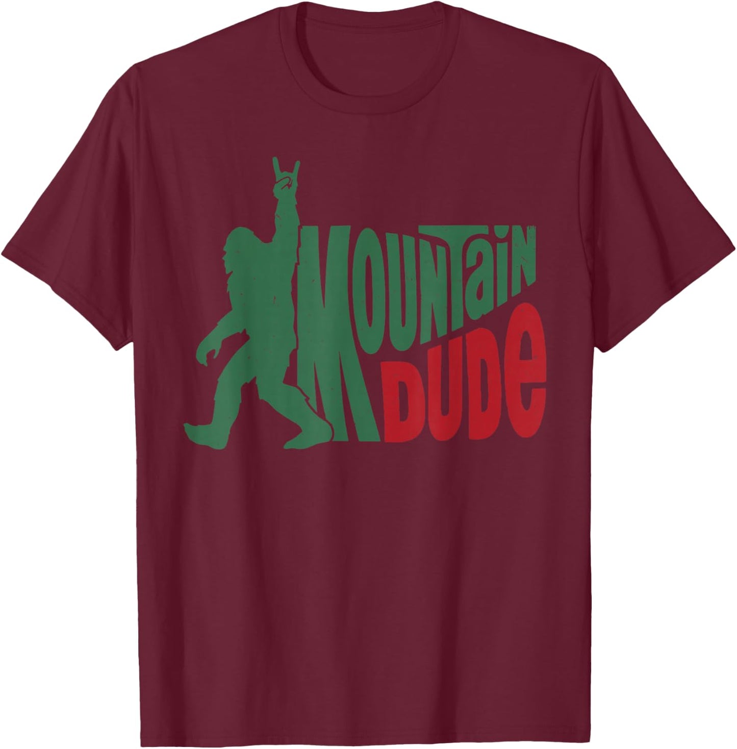 Bigfoot Mountain Dude T-Shirt - T-Shirt | Maroon