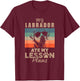 Labrador Ate My Lesson Plans Funny Teacher Gifts Dog Lover T-Shirt - T-Shirt | Maroon