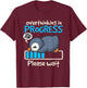 Penguin Overthinking In Progress Low Battery Please Wait T-Shirt - T-Shirt | Maroon