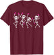 Pink Ribbon Breast Cancer Awareness Skeleton Dancing Costume T-Shirt - T-Shirt | Maroon
