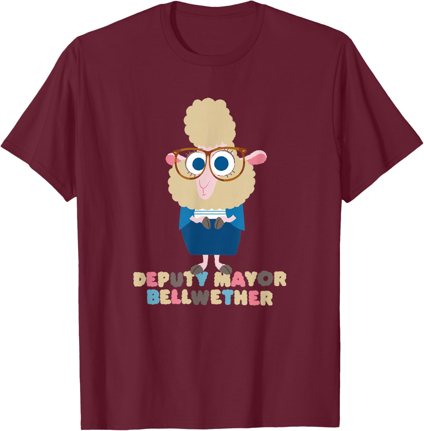 Disney Zootopia Assistant Mayor Bellwether T-Shirt - T-Shirt | Maroon