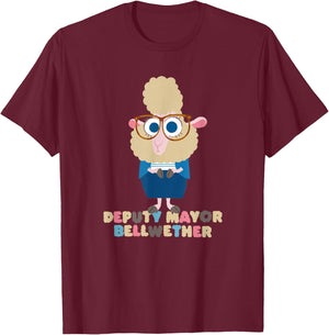 Disney Zootopia Assistant Mayor Bellwether T-Shirt - T-Shirt | Maroon