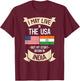 American Flag UAD Indian India Gift Roots T-Shirt - T-Shirt | Maroon