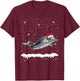 Funny Santa Dolphin Christmas Lights Animals Lover T-Shirt - T-Shirt | Maroon
