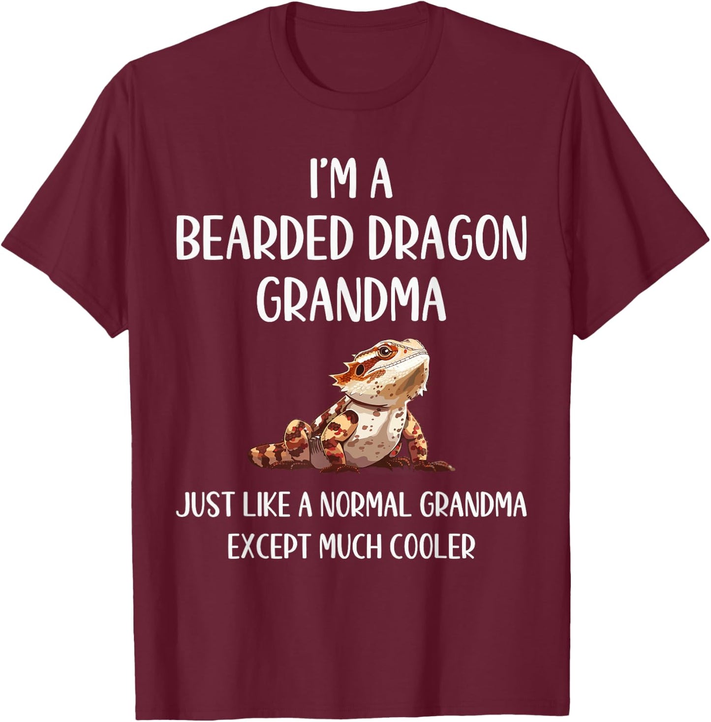 Bearded Dragon Grandma Definition Animals Lover Mothers Day T-Shirt - T-Shirt | Maroon