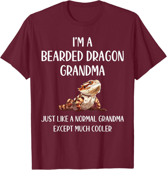Bearded Dragon Grandma Definition Animals Lover Mothers Day T-Shirt - T-Shirt | Maroon