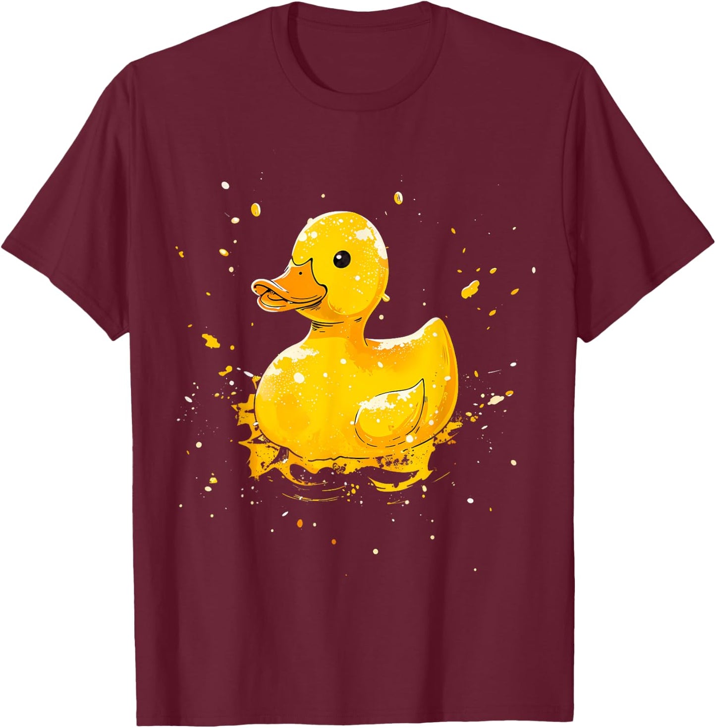 Rubber Duck Watercolor Rubber Duckling Rubber Duck Lover T-Shirt - T-Shirt | Maroon