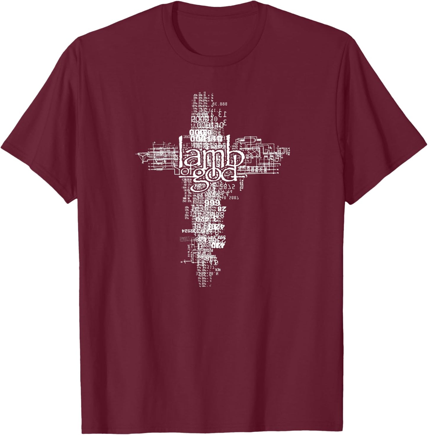 Lamb of God – Tech Cross T-Shirt - T-Shirt | Maroon