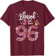 Blessed by God for 96 Years 96th Birthday Anniversary T-Shirt - T-Shirt | Maroon