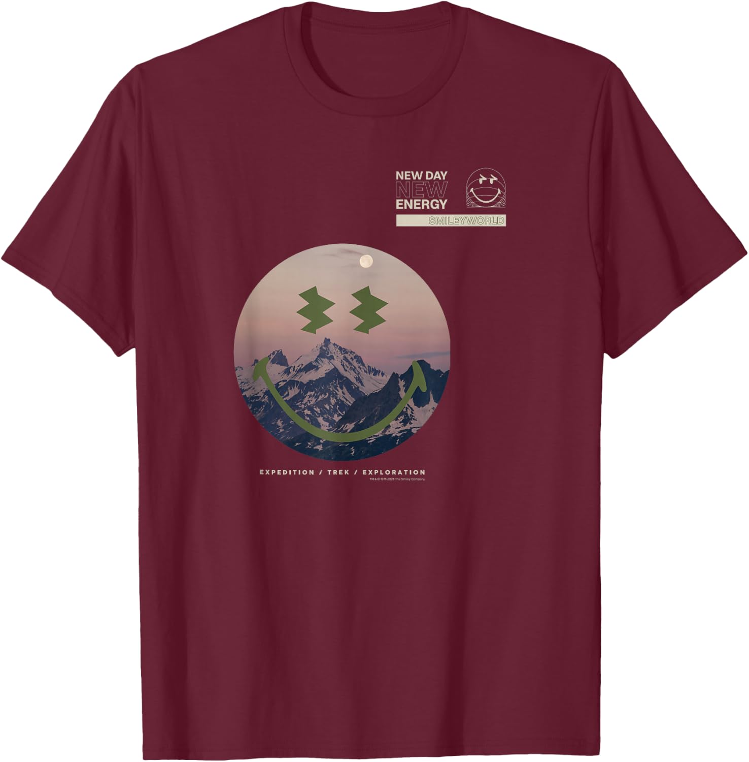Smileyworld Exploration T-Shirt - T-Shirt | Maroon