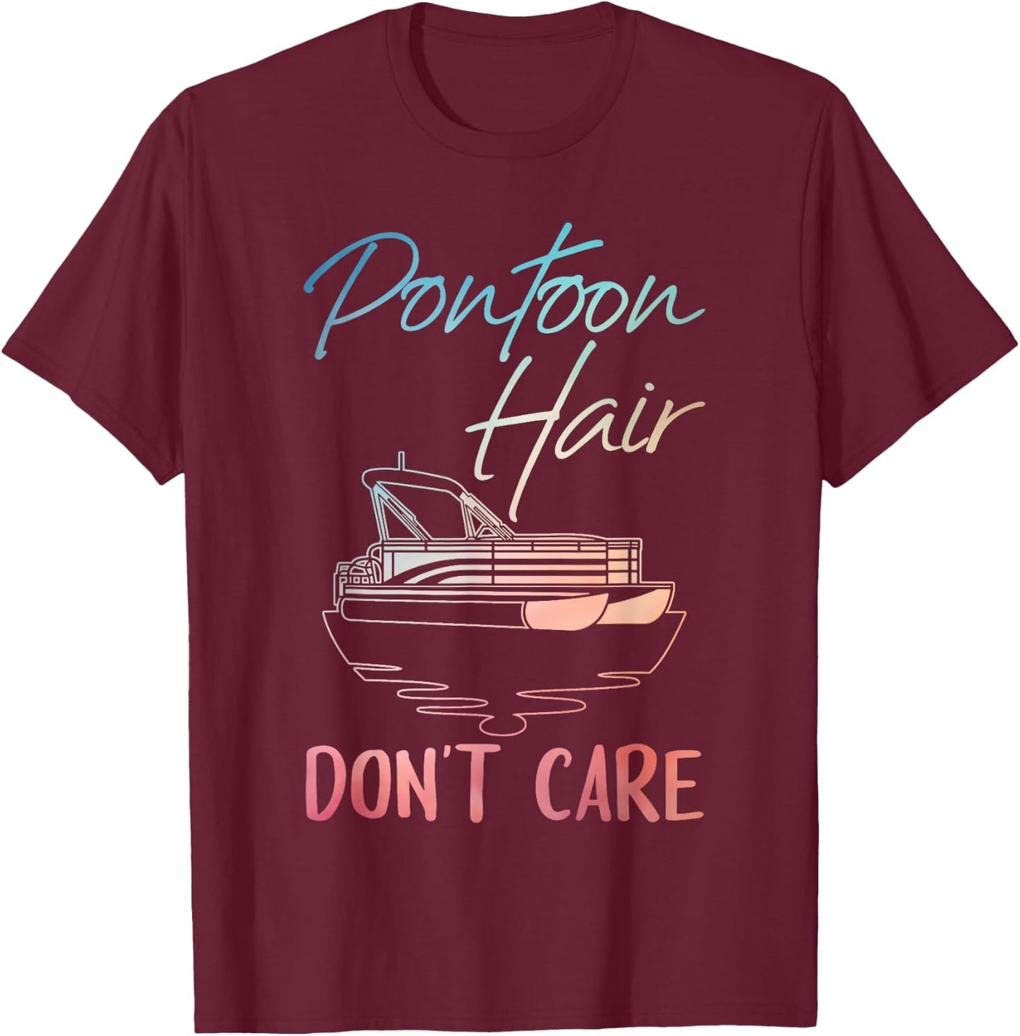 Cool Pontoon Boat Design Women Pontoon Boat Captain T-Shirt - T-Shirt | Maroon