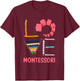 Love Montessori Education Math Teacher T-Shirt - T-Shirt | Maroon