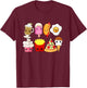 Cute Fast Food Lover Food Lover Gift Men Women Boy Girl T-Shirt - T-Shirt | Maroon
