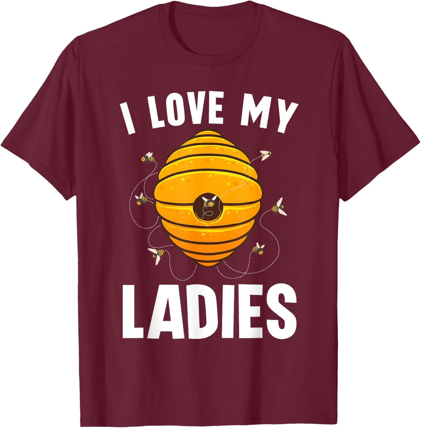Beekeeper Art Women Honey Bee Honeycomb Beekeeper T-Shirt - T-Shirt | Maroon